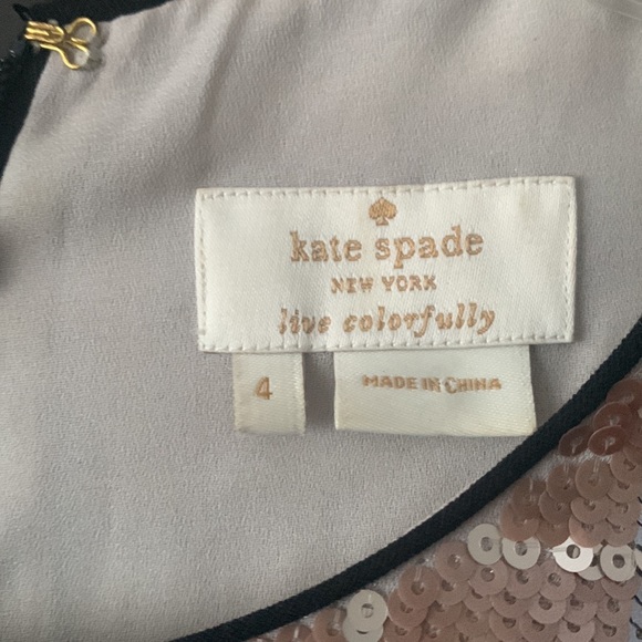 Kate Spade Sequin Embellished Plaid Short Sleeve Black Multi Crew Neck Top - 4 - Picture 3 of 7